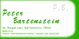 peter bartenstein business card